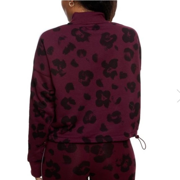 Adidas All Over Cheetah Print Half-Zip Sweater - Picture 3 of 8